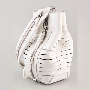 Alexander Wang White Shoulder Bag with Slashed Design